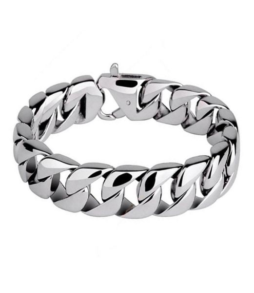 men bracelets 316l stainless steel high polished cuban chain punk wristband bangle pulseras classic jewelry brace lace hip hop acc7138593, Golden;silver
men bracelets 316l stainless steel high polished cuban chain punk wristband bangle pulseras classic jewelry brace lace hip hop acc7138593, Golden;silver