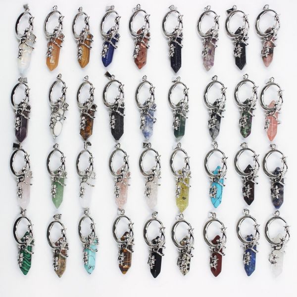 stars and moon natural stone pendant crystal hexagon point pillar shape crystal agate charms necklace jewelry making accessory, Bronze;silver
stars and moon natural stone pendant crystal hexagon point pillar shape crystal agate charms necklace jewelry making accessory, Bronze;silver