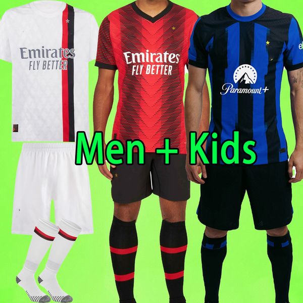 23/24 milans soccer jerseys sets kids kit with shorts and socks boys giroud 2023 2024 ac tonali r.leao theo inter lautaro lukaku barella foo, Black
23/24 milans soccer jerseys sets kids kit with shorts and socks boys giroud 2023 2024 ac tonali r.leao theo inter lautaro lukaku barella foo, Black