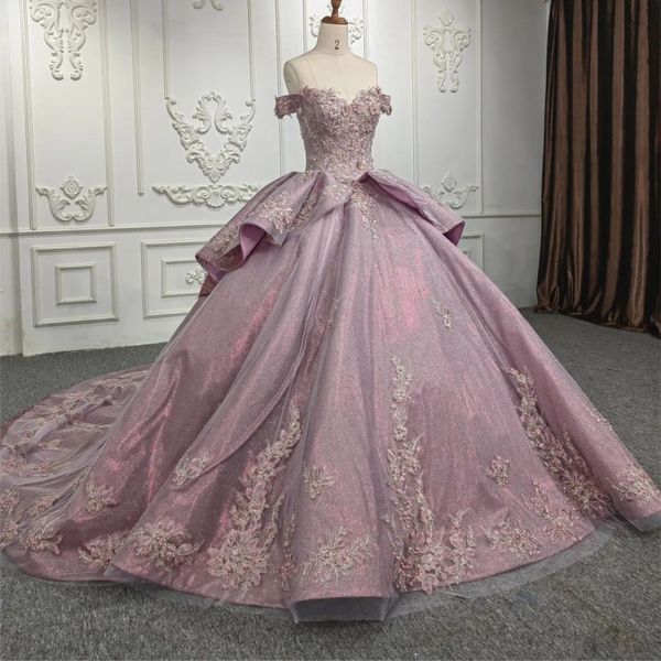 luxury lavender shiny off the shoulder quinceanera dress ball gown sweet 16 dress sequin appliques beading long sweep train gowns, Blue;red
luxury lavender shiny off the shoulder quinceanera dress ball gown sweet 16 dress sequin appliques beading long sweep train gowns, Blue;red