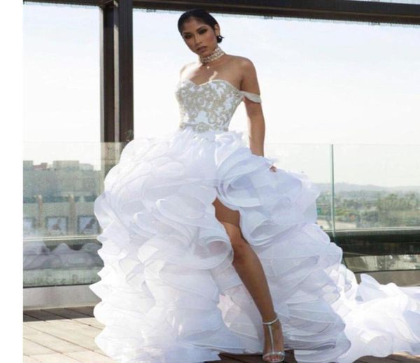 designer split high low ruffle wedding dresses off the shoulder organza tiers beach bridal dress plus size vestido de noiva weddin4968465, White
designer split high low ruffle wedding dresses off the shoulder organza tiers beach bridal dress plus size vestido de noiva weddin4968465, White