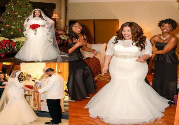 plus size mermaid wedding dresses 12 sleeves sheer neck beaded sashes lace appliques custom wedding bridal gowns custom made8165528, White
plus size mermaid wedding dresses 12 sleeves sheer neck beaded sashes lace appliques custom wedding bridal gowns custom made8165528, White