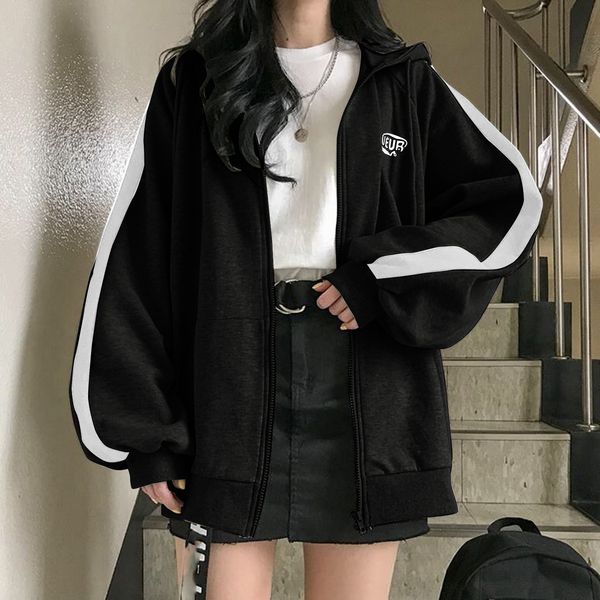 women's hoodies sweatshirts solid color hoodies womens loose jacket long sleeve irregular sweatshirt y2k zipper jacket korean style pul, Black
women's hoodies sweatshirts solid color hoodies womens loose jacket long sleeve irregular sweatshirt y2k zipper jacket korean style pul, Black