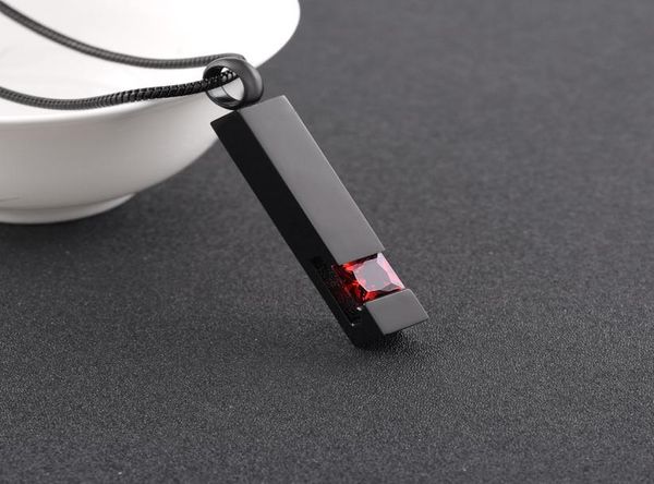 sb0007 red birthstone inlay black bar cremation necklace custom engraving human cremation pendant funeral urn ashes locket2449637, Silver
sb0007 red birthstone inlay black bar cremation necklace custom engraving human cremation pendant funeral urn ashes locket2449637, Silver