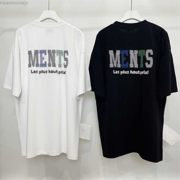 vetements t-shirt embroidered with front and back letters men women oversized vintage vtm t shirt, White;black
vetements t-shirt embroidered with front and back letters men women oversized vintage vtm t shirt, White;black