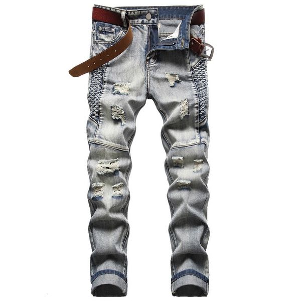mens jeans fashion ripped hole casual straight men trousers male hip hop pantalones hombre plus size 42 denim pants 230720, Blue
mens jeans fashion ripped hole casual straight men trousers male hip hop pantalones hombre plus size 42 denim pants 230720, Blue