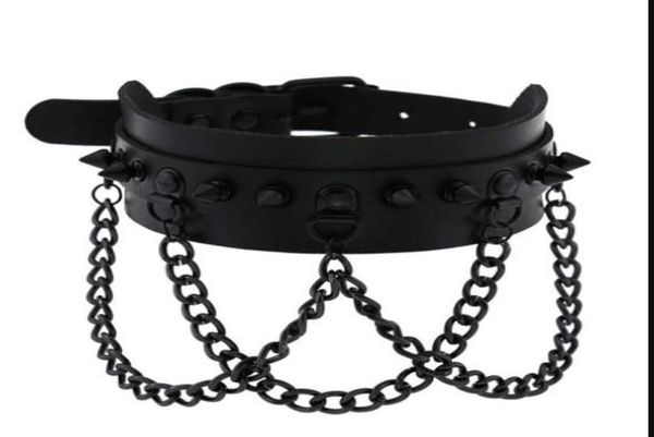 spike choker collar necklace metal chain fashion black leather chokers harajuku jewelry8743492, Silver
spike choker collar necklace metal chain fashion black leather chokers harajuku jewelry8743492, Silver