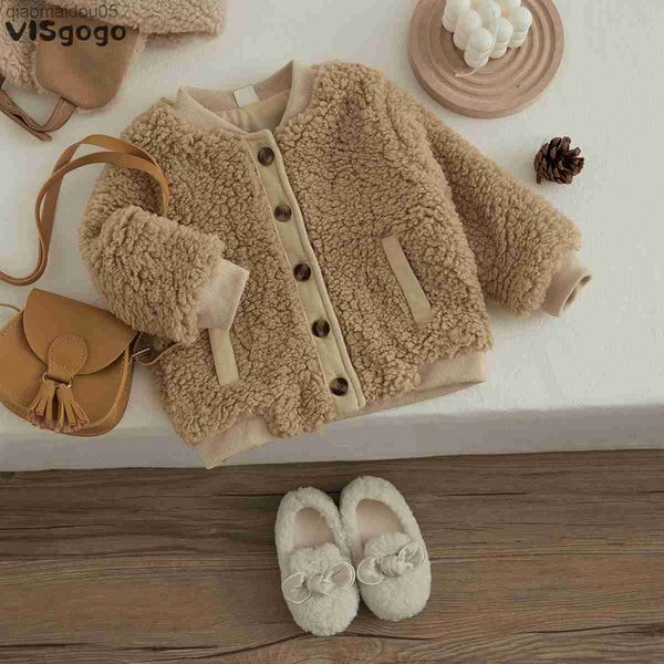 visgogo baby girls boys autumn winter coat patchwork long sleeve button-down lamb fleece jacket warm outerwear l230712, Blue;gray
visgogo baby girls boys autumn winter coat patchwork long sleeve button-down lamb fleece jacket warm outerwear l230712, Blue;gray