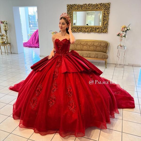 red shiny 2023 quinceanera dresses sweet beads floral off the shoulder applique lace princess girls 15 16 birthday party gowns, Blue;red
red shiny 2023 quinceanera dresses sweet beads floral off the shoulder applique lace princess girls 15 16 birthday party gowns, Blue;red