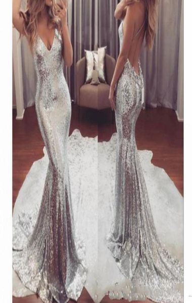 silver sequin evening dresses long v neck party gowns backless sweep train formal prom dress for women 2829222, Black
silver sequin evening dresses long v neck party gowns backless sweep train formal prom dress for women 2829222, Black