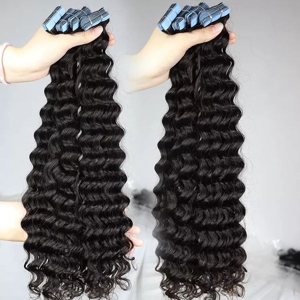 deep wave tape in hair extensions human hair unprocessed brazilian malaysian indian virgin hair natural black color
deep wave tape in hair extensions human hair unprocessed brazilian malaysian indian virgin hair natural black color