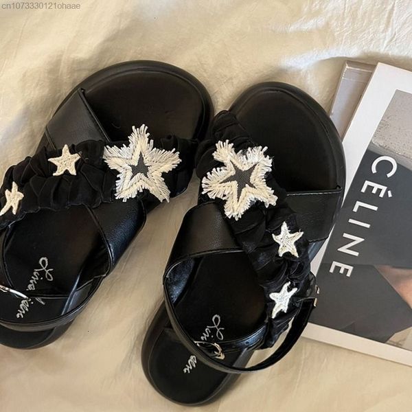 sandals y2k fashion star women black sandals korean harajuku style female platform shoes summer casual beach slipper girl shoes 230719
sandals y2k fashion star women black sandals korean harajuku style female platform shoes summer casual beach slipper girl shoes 230719
