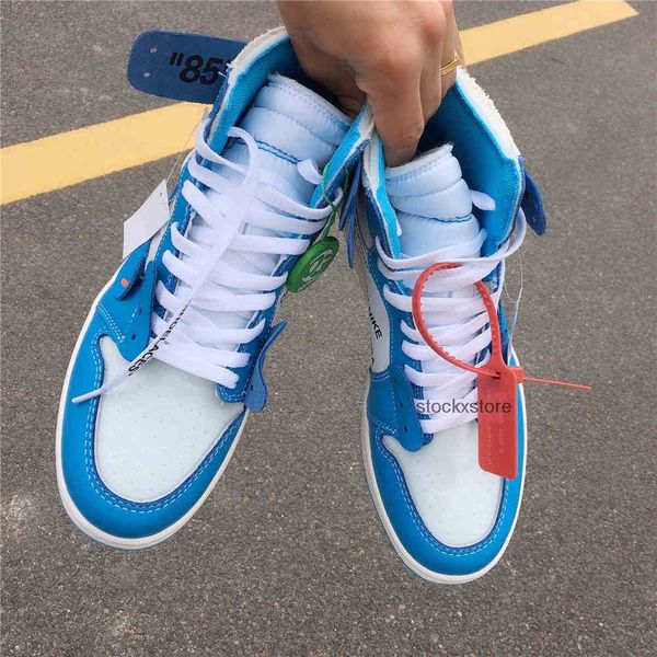 with box men 1 basketball shoes off 1s unc blue white high designer luxury trainer sports sneakers, Black
with box men 1 basketball shoes off 1s unc blue white high designer luxury trainer sports sneakers, Black