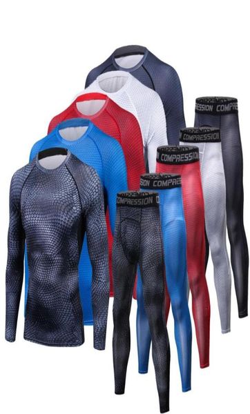 men t shirts trousers set 2 piece men039s sportswear compression suit joggers fitness base layer shirt leggings rashguard cloth1525807, White;black
men t shirts trousers set 2 piece men039s sportswear compression suit joggers fitness base layer shirt leggings rashguard cloth1525807, White;black
