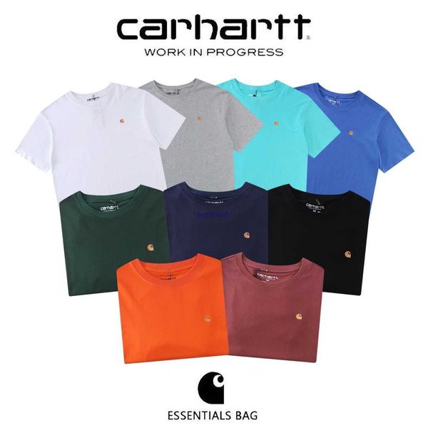 new men's and women's fashion t-shirt high street brand carhart summer basic embroidered short sleeve student couple casual base, White
new men's and women's fashion t-shirt high street brand carhart summer basic embroidered short sleeve student couple casual base, White