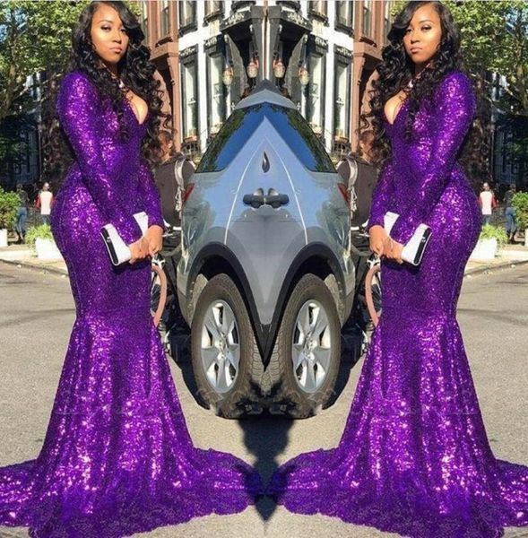 purple v neck sequins mermaid long prom dresses sparkling long sleeves ruched formal celebrity evening party gowns plus size bc4023790225, Black
purple v neck sequins mermaid long prom dresses sparkling long sleeves ruched formal celebrity evening party gowns plus size bc4023790225, Black