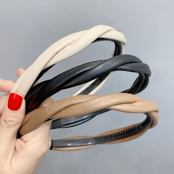 new fashion women headband classic narrow side pu leather hairband casual turban autumn hair accessories wholesale, Silver
new fashion women headband classic narrow side pu leather hairband casual turban autumn hair accessories wholesale, Silver