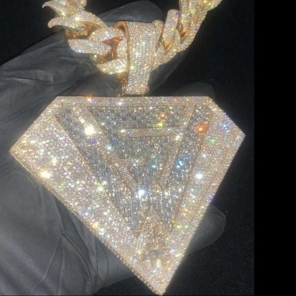 iced out vvs moissanite luxury shiny men pendant necklace big personality hip hop custom pendant charm, Silver
iced out vvs moissanite luxury shiny men pendant necklace big personality hip hop custom pendant charm, Silver
