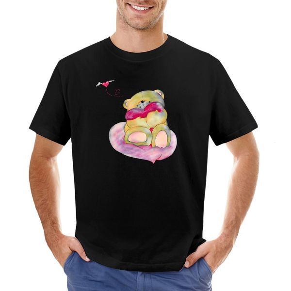 men' tank cute forever friends bear holding heart pillow tshirt man clothes oversized t shirt tshirts 230720, White;black
men' tank cute forever friends bear holding heart pillow tshirt man clothes oversized t shirt tshirts 230720, White;black