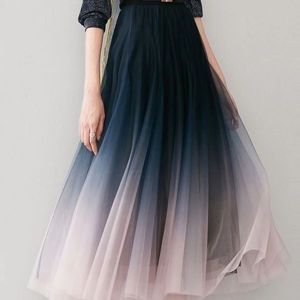 skirts mexzt elegant tulle skirt high waist gradient mesh pleated midi korean elastic loose casual all match a line 230720, Black
skirts mexzt elegant tulle skirt high waist gradient mesh pleated midi korean elastic loose casual all match a line 230720, Black