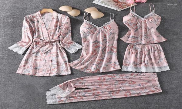 women039s sleepwear pajamas set lady 5pcs with pants kimono robe gown satin nightwear lace intimate lingerie spring lounge2529089, Black;red
women039s sleepwear pajamas set lady 5pcs with pants kimono robe gown satin nightwear lace intimate lingerie spring lounge2529089, Black;red