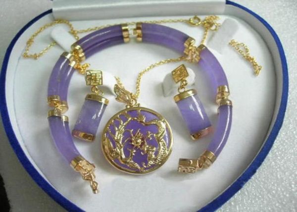 purple jade gold plated fortune dragon phenix bracelet pendant necklace earrings34355302423325, Black
purple jade gold plated fortune dragon phenix bracelet pendant necklace earrings34355302423325, Black