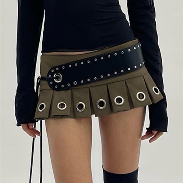 skirts weekeep punk low rise y2k mini pleated skirt with pu belt summer super short vintage grunge 2000 's outfits 230719, Black
skirts weekeep punk low rise y2k mini pleated skirt with pu belt summer super short vintage grunge 2000 's outfits 230719, Black