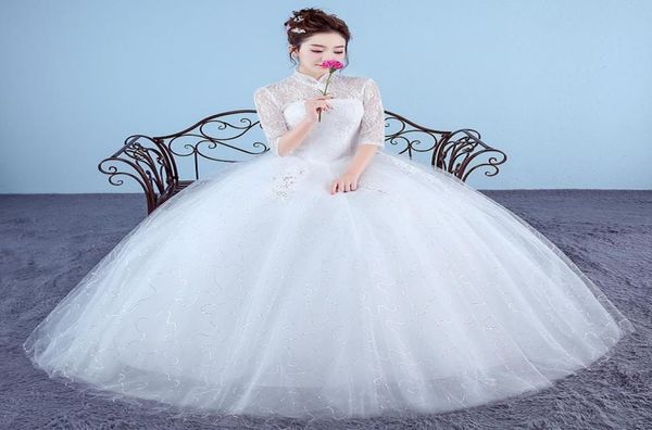 real po wedding dresses 2018 high neck korean style red romantic bride princess lace with gold embroidery vestido de novia1228054, White
real po wedding dresses 2018 high neck korean style red romantic bride princess lace with gold embroidery vestido de novia1228054, White