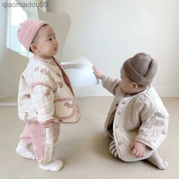 fashion bear print children coat cotton baby girl double sided clothes kids boys cardigan jacket infant winter warm clothing l230712, Blue;gray
fashion bear print children coat cotton baby girl double sided clothes kids boys cardigan jacket infant winter warm clothing l230712, Blue;gray