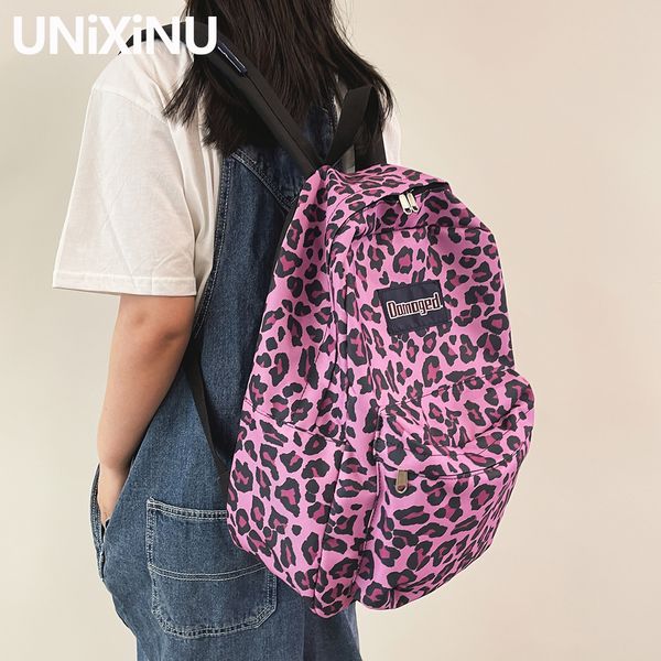 school bags large capacity leopard print womens backpack sturdy oxford cloth travel lapfemale bag backpacks 230720
school bags large capacity leopard print womens backpack sturdy oxford cloth travel lapfemale bag backpacks 230720