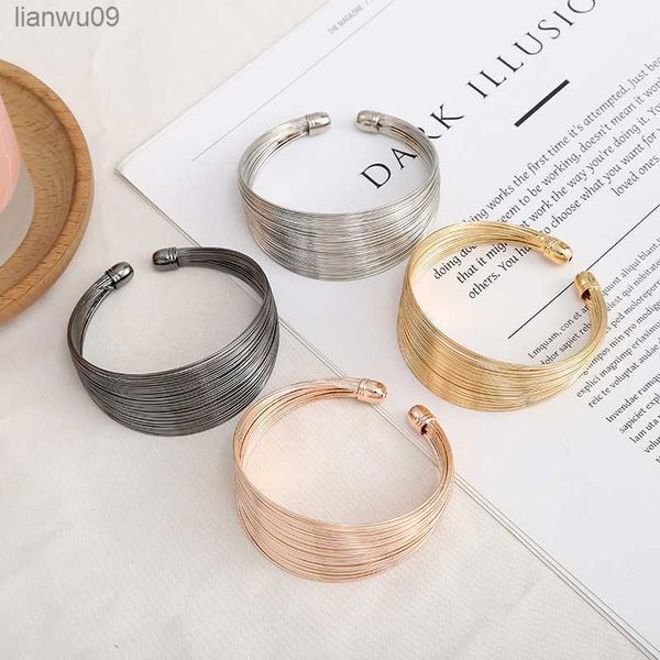 yoiumit new cuff bracelets metallic fashionable temperament multilayer bracelet for women party jewelry accessories bangle l230704, Black
yoiumit new cuff bracelets metallic fashionable temperament multilayer bracelet for women party jewelry accessories bangle l230704, Black