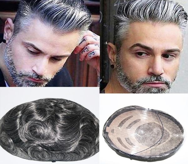new arrival 100 real hair replacement short slight wave gray brown handsome human hair toupee wigs5907287, Black 
new arrival 100 real hair replacement short slight wave gray brown handsome human hair toupee wigs5907287, Black