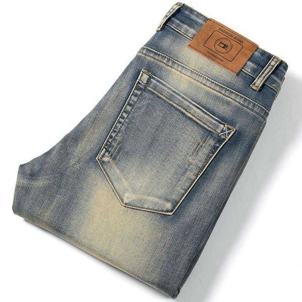 spring and autumn new jeans, long pants, men's washed old bronze, slim fit, small straight, tidal elastic, large size, Blue
spring and autumn new jeans, long pants, men's washed old bronze, slim fit, small straight, tidal elastic, large size, Blue