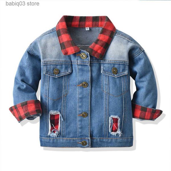 jackets autumn and winter children's coat new style children's jean jacket long sleeve red black plaid fake two-piece denim shirt, Blue;gray
jackets autumn and winter children's coat new style children's jean jacket long sleeve red black plaid fake two-piece denim shirt, Blue;gray