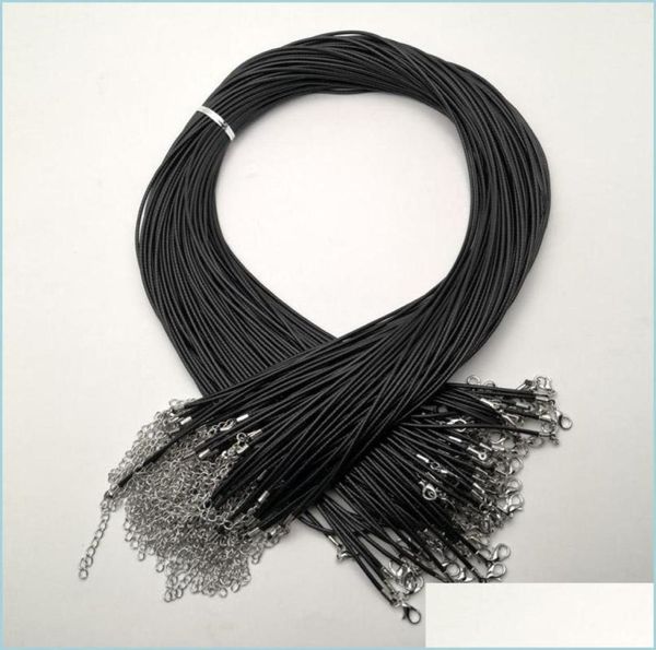 chains black 2mm wax rope lobster clasp chains necklace lanyard jewelry pendant cords 100pcslot making acc drop delivery necklace9240355, Silver
chains black 2mm wax rope lobster clasp chains necklace lanyard jewelry pendant cords 100pcslot making acc drop delivery necklace9240355, Silver