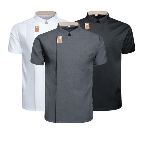 men's t shirts chef jacket for men women short sleeve cook shirt bakery restaurant waiter uniform 230719, White;black
men's t shirts chef jacket for men women short sleeve cook shirt bakery restaurant waiter uniform 230719, White;black