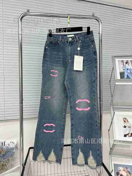 women's jeans designer quality new denim pants pink print cc design straight tube tide 7hu1, Blue
women's jeans designer quality new denim pants pink print cc design straight tube tide 7hu1, Blue