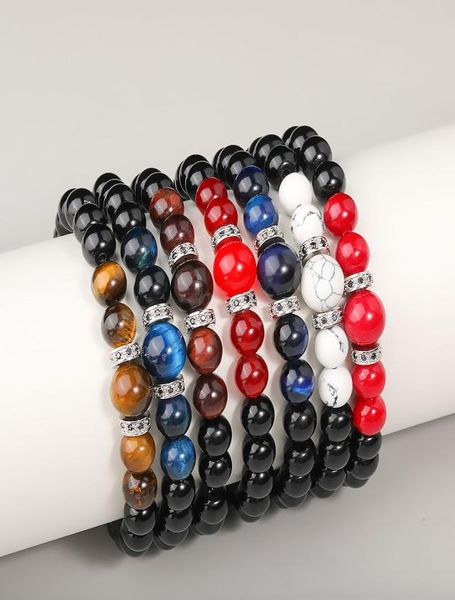 natural stone bracelet men 8mm beaded strands elastic rope charm tiger eye healing reiki yoga bracelets for women handmade jewelry7184760, Black
natural stone bracelet men 8mm beaded strands elastic rope charm tiger eye healing reiki yoga bracelets for women handmade jewelry7184760, Black