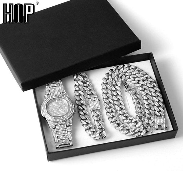 necklace watchbracelet 3pcs kit hip hop miami curb cuban chain gold full iced out paved rhinestones cz bling for men jewelry cha3116578, Silver
necklace watchbracelet 3pcs kit hip hop miami curb cuban chain gold full iced out paved rhinestones cz bling for men jewelry cha3116578, Silver