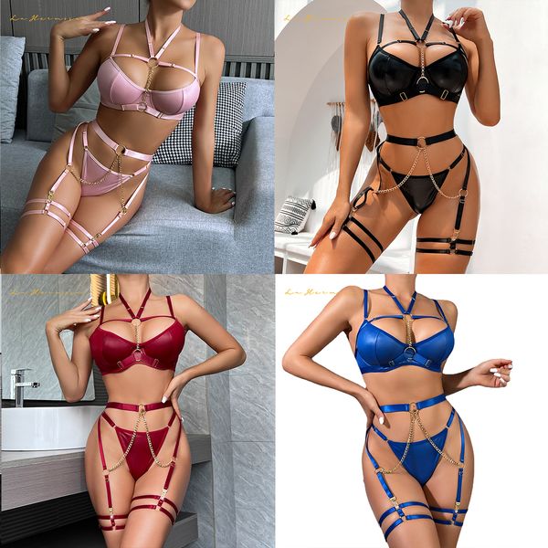 chain hanging neck waist seal heavy process 3 piece lingerie sets she in women underwear set mq1236, Black;white
chain hanging neck waist seal heavy process 3 piece lingerie sets she in women underwear set mq1236, Black;white