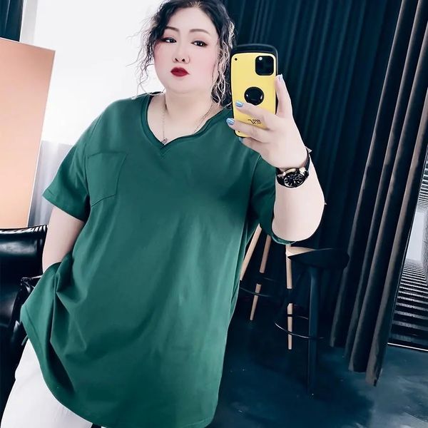women's t-shirt large size 4xl 150kg summer solid color women's t-shirt oversized tees shirts for women v neck big tees 230720, White
women's t-shirt large size 4xl 150kg summer solid color women's t-shirt oversized tees shirts for women v neck big tees 230720, White