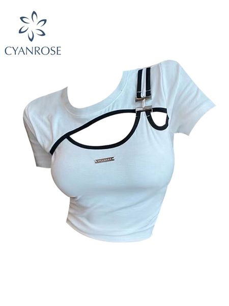 women's plus size t shirt aesthetic summer slim white tee streetwear gothic harajuku hollow out t shirt women vintage crop y2k t shirt, Black
women's plus size t shirt aesthetic summer slim white tee streetwear gothic harajuku hollow out t shirt women vintage crop y2k t shirt, Black