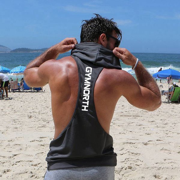 men' tank summer brand gyms clothing men bodybuilding hooded sleeveless vest sweatshirt fitness workout sportswear male 230720, White;black
men' tank summer brand gyms clothing men bodybuilding hooded sleeveless vest sweatshirt fitness workout sportswear male 230720, White;black