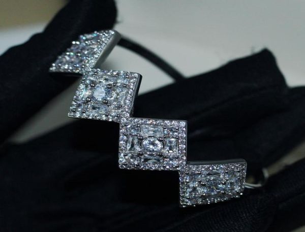 new arrival luxury jewelry 925 sterling silver princess cut white z cz diamond gemstones women wedding bridal bangle 9952174, Black
new arrival luxury jewelry 925 sterling silver princess cut white z cz diamond gemstones women wedding bridal bangle 9952174, Black