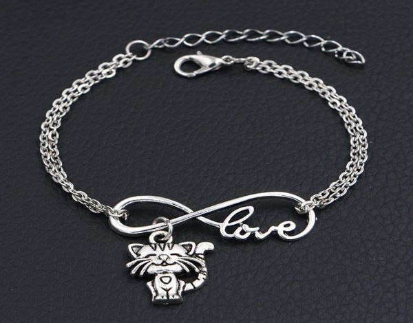 new arrival alloy infinity love cat pendant charm bracelets bangles good qaulity handmade silver link chain diy jewelry gift for4930094, Golden;silver
new arrival alloy infinity love cat pendant charm bracelets bangles good qaulity handmade silver link chain diy jewelry gift for4930094, Golden;silver