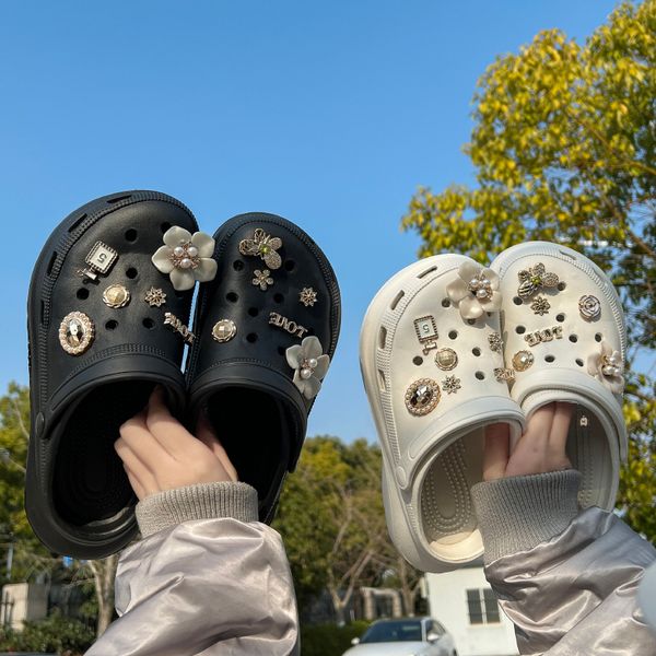 sandals diy accessories thick soled women's sandals hole shoes girl beach eva light home slider outdoor summer waterproof and anti slip, Black
sandals diy accessories thick soled women's sandals hole shoes girl beach eva light home slider outdoor summer waterproof and anti slip, Black