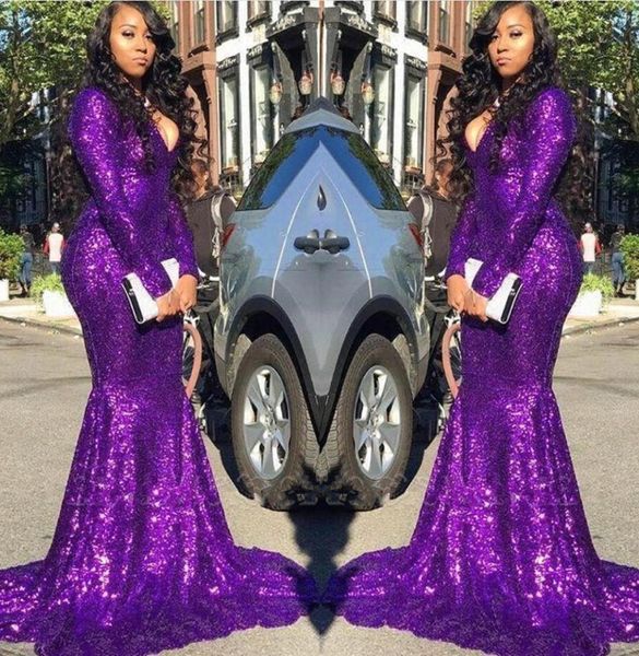 purple v neck sequins mermaid long prom dresses sparkling long sleeves ruched formal celebrity evening party gowns plus size bc4023448977, Black
purple v neck sequins mermaid long prom dresses sparkling long sleeves ruched formal celebrity evening party gowns plus size bc4023448977, Black