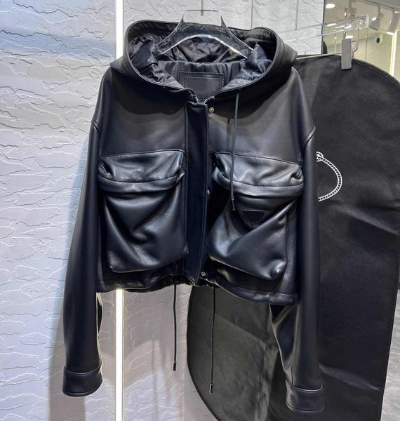 women's jacket designer faux leather coat fashion winter warm pocket short hooded parkas womens clothing s-l, Black
women's jacket designer faux leather coat fashion winter warm pocket short hooded parkas womens clothing s-l, Black
