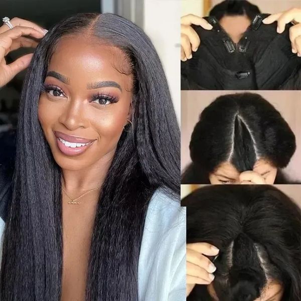 yaki straight no leave out brazilian kinky straight v part wig human hair wig for black women 130% density glueless virgin hair, Black;brown
yaki straight no leave out brazilian kinky straight v part wig human hair wig for black women 130% density glueless virgin hair, Black;brown