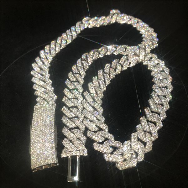 ice out hip hop 15mm 2 rows miami cuban link chain long clasp vvs moissanite cuban links bust down 925 silver cuban necklace
ice out hip hop 15mm 2 rows miami cuban link chain long clasp vvs moissanite cuban links bust down 925 silver cuban necklace